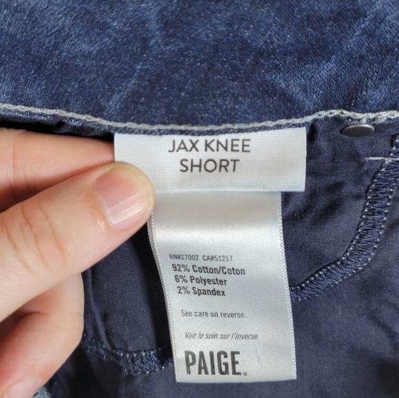 Paige Jax Knee-Length Denim Shorts Size 28 - Picture 6 of 9